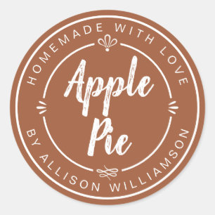 TerraCotta Homemade Apple Pie Classic Round Sticker