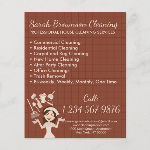 Terracotta House Keeper Maid Cleaning Flyer