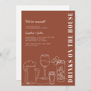 Terracotta Housewarming Party Invitation