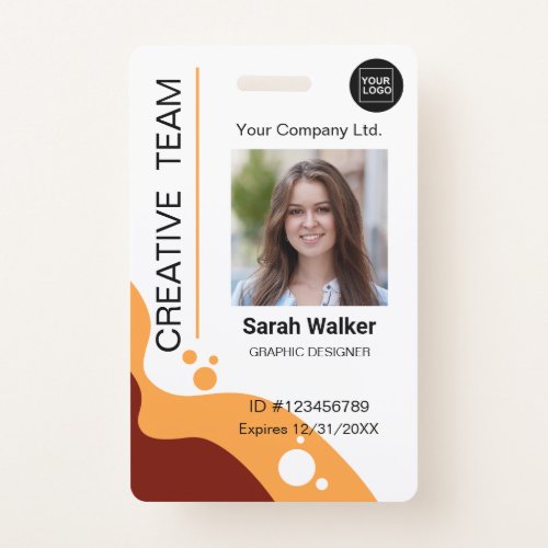 Terracotta ID Badge Photo Creative Design Team