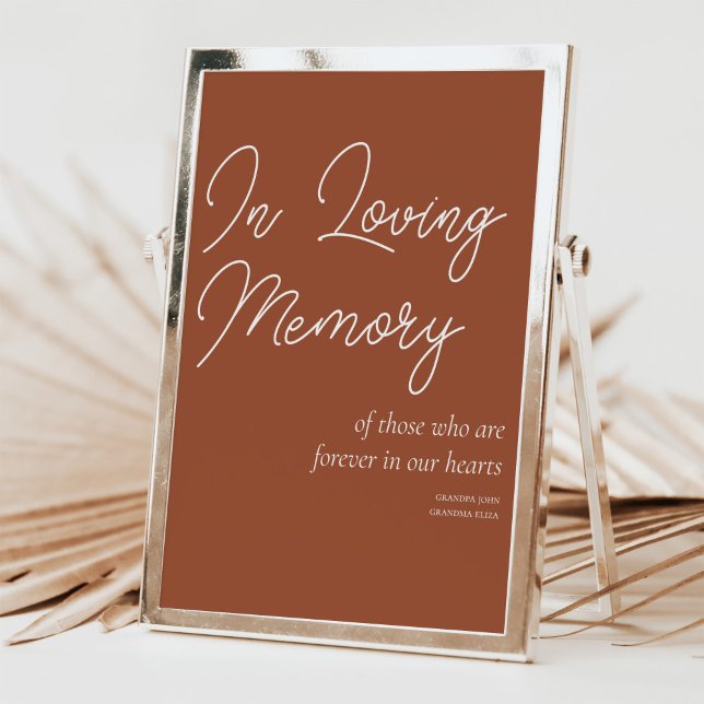 Terracotta In Loving Memory Wedding Memorial Sign (Creator Uploaded)