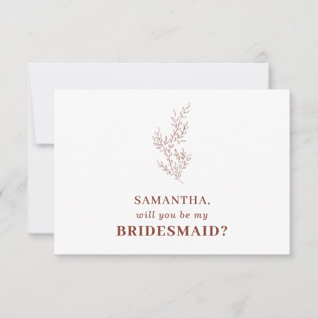 Terracotta Indie Autumn Floral Save the date Invit Invitation (Front)