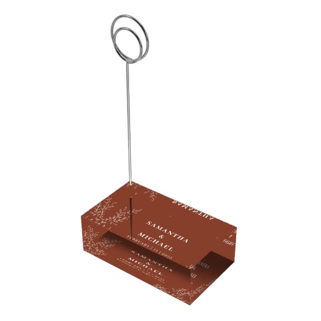 Terracotta Ivy Classy Simple Basic Decor Wedding Place Card Holder (Corner)