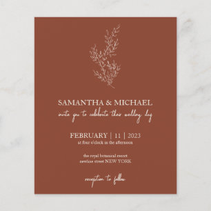 Terracotta Ivy Tiny Flower Botanical budget Flyer