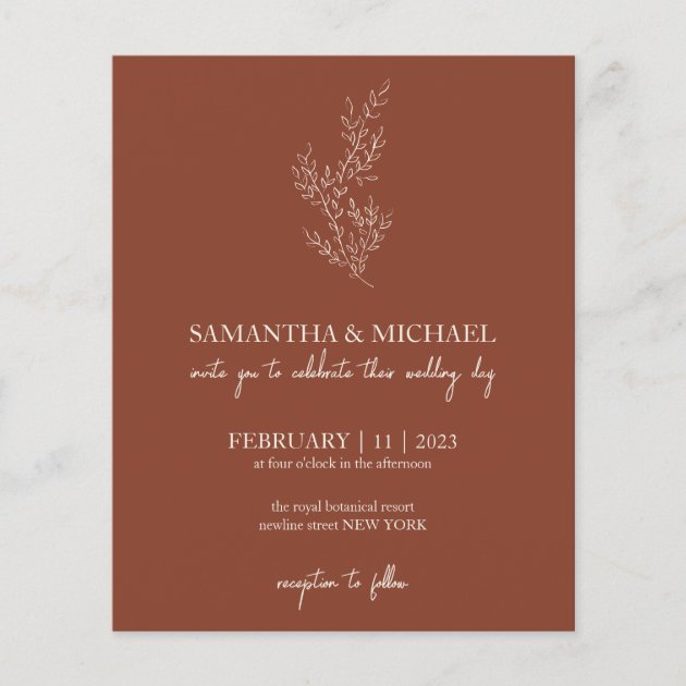 Terracotta Ivy Tiny Flower Botanical budget Flyer