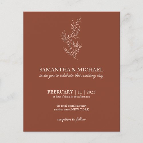 Terracotta Ivy Tiny Flower Botanical budget Flyer