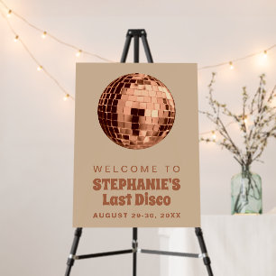 Terracotta Last Disco Bachelorette Weekend Foam Board