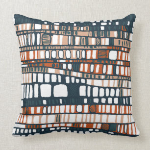 Terracotta Layers Throw Pillow
