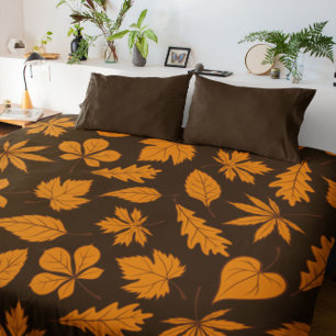 Terracotta Leaves Duvet Cover