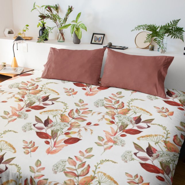 Terracotta Leaves Duvet Cover (Creator Uploaded)
