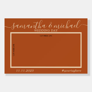Terracotta Line Photo Booth Selfie Frame Foam Board
