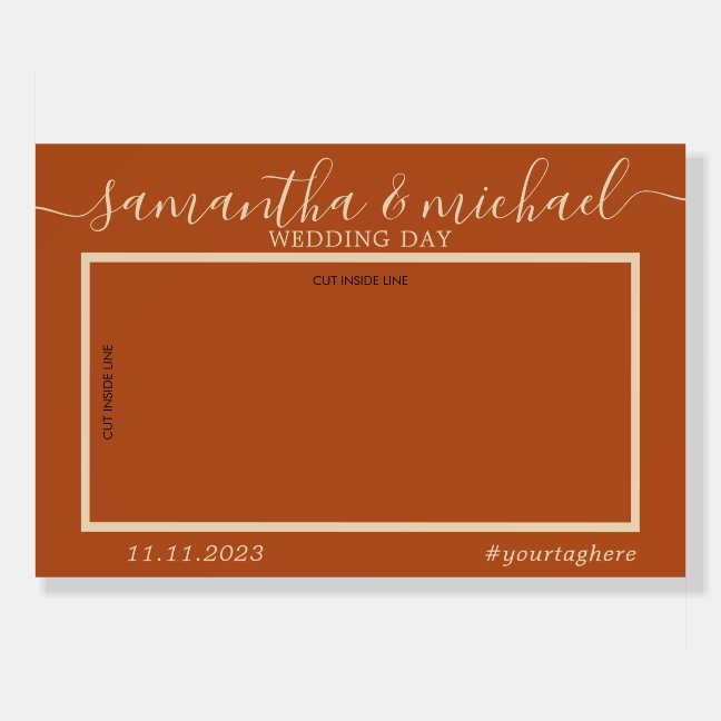 Terracotta Line Photo Booth Selfie Frame Foam Board