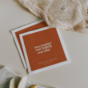 Terracotta Love Laughter and Happily Ever After Napkins