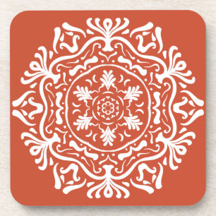 Terracotta Mandala Beverage Coaster