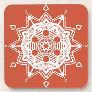 Terracotta Mandala Beverage Coaster