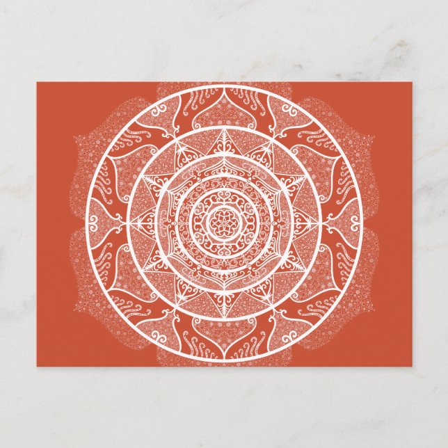 Terracotta Mandala Postcard (Front)