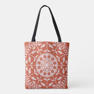 Terracotta Mandala Tote Bag