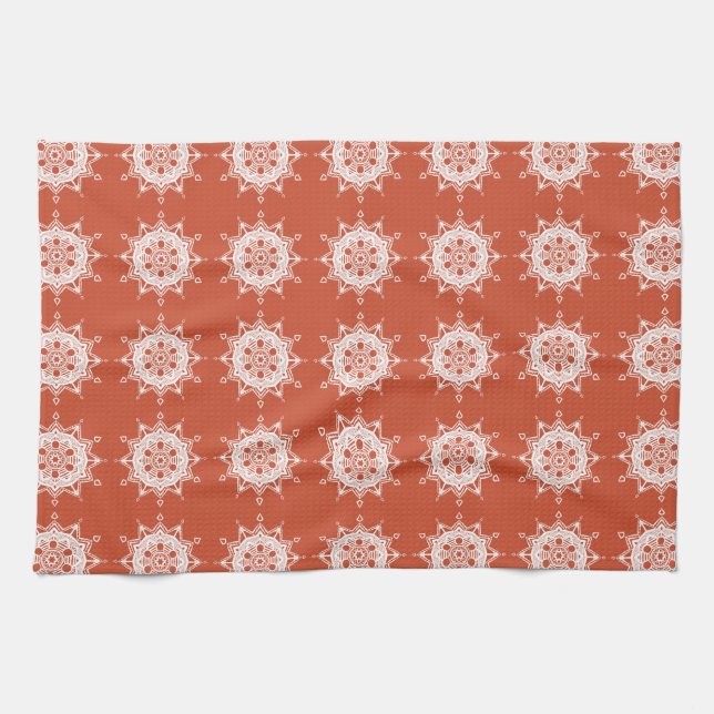 Terracotta Mandala Towel (Horizontal)