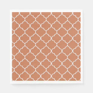 Terracotta Mediterranean Moroccan Pattern Napkins