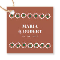 Terracotta Mexican Boho Barro Wedding Favor Tags