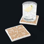 Terracotta Mexican talavera practical gifts Stone Coaster<br><div class="desc">Bridesmaids gifts Mexican fiesta talavera terracotta stone coaster,  brown and white talavera style bridal party favors coasters ,  papel picado bridal party gifts stone coasters mustard talavera stone coasters practical gifts talavera coasters talavera home decor gifts</div>