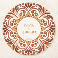 Terracotta Mexican Talavera wedding favors custom