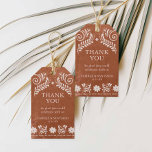 Terracotta Mexican Wedding Thank You Gift Tags<br><div class="desc">Thank your guests with these terracotta Mexican wedding tags,  featuring a rustic design with modern flair. Perfect for adding a heartfelt touch to your wedding favors." - Matching items in our Terracotta Papel Picado Collection</div>