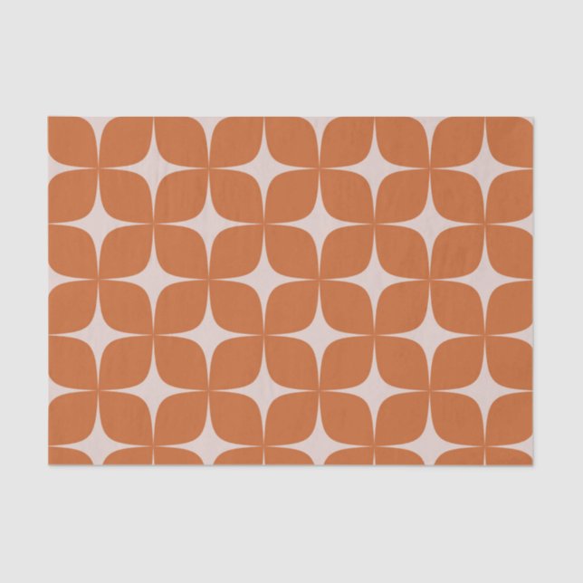 Terracotta Mid Century Modern Elegant Boho Tissue Paper (Front)