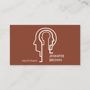 Terracotta Mind Science Human Head Psychologist Business Card