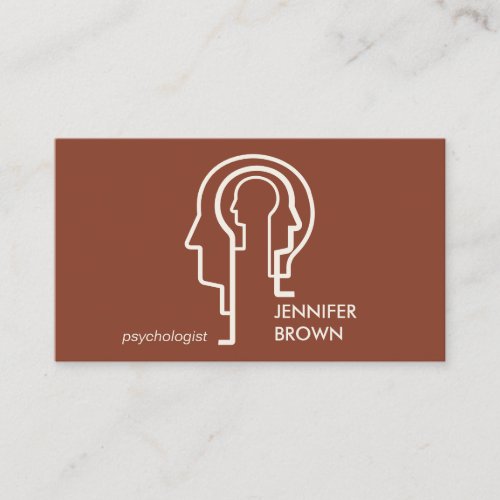 Terracotta Mind Science Human Head Psychologist Business Card