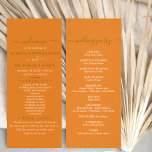 Terracotta Minimal Script Text Wedding Program<br><div class="desc">Minimal simple Text and script Wedding program that you can customize and personalize by yourself. The wedding program comes in a basic but elegant design with an affordable price in case you are searching for affordable wedding stationery.</div>