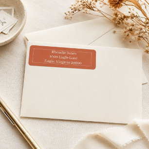 Terracotta Minimalist Label