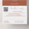 Terracotta Minimalist Script QR Code Wedding