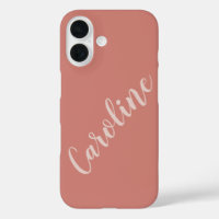 Terracotta Minimalist Typography Personalized Name