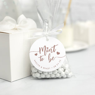 Terracotta Mint to Be Personalized Wedding Favor Tags
