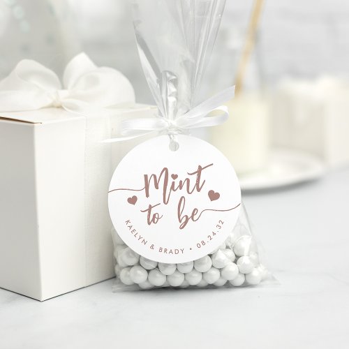 Terracotta  Mint to Be Personalized Wedding Favor Tags