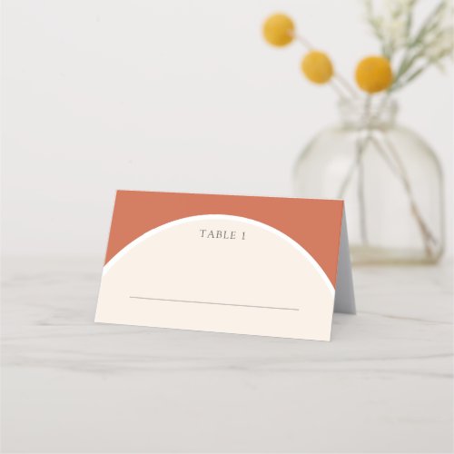 Terracotta Modern arch simple boho  Place Card