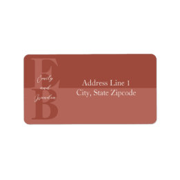 Terracotta Modern Boho Return Address Labels
