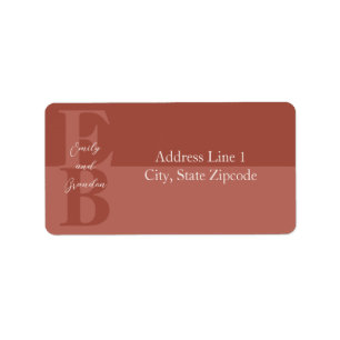 Terracotta Modern Boho Return Address Labels