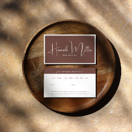 Terracotta | Modern Elegant Minimalist Appointment Business Card