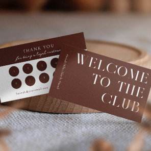Terracotta | Modern Elegant Minimalist Loyalty  Business Card