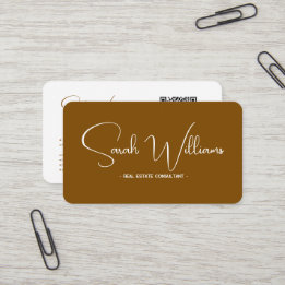 Terracotta | Modern Elegant Minimalist QR Code Business Card