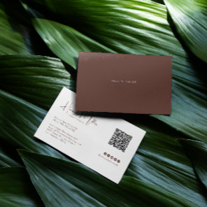 Terracotta | Modern Elegant Minimalist QR Code Business Card