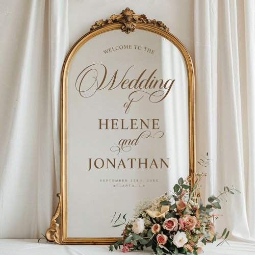 Terracotta Modern Elegant Wedding Welcome Window Cling