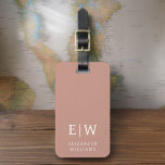 Terracotta Modern Monogram Minimalist Luggage Tag<br><div class="desc">Elevate your travel experience with our Classic Elegant Modern Minimalist Monogram Luggage Tag. This meticulously designed accessory seamlessly combines timeless elegance with contemporary minimalism, ensuring your luggage stands out with sophistication. Crafted with precision and attention to detail, this luggage tag is more than just a practical item; it's a personalized...</div>