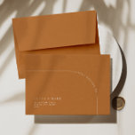Terracotta Modern Return Address Wedding RSVP Envelope<br><div class="desc">Designed to coordinate with for the «Arches Minimalist» Wedding Invitation Collection. To change details,  click «Details». To move the text or change the size,  font,  or color,  click «Edit using Design Tool». View the collection link on this page to see all of the matching items in this beautiful design.</div>