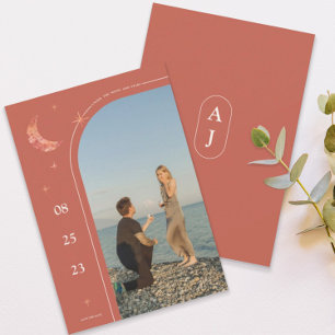 Terracotta Moon Photo Save the Date – Modern 