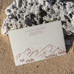 Terracotta Mountain Pine Tree Outdoor Wedding Envelope<br><div class="desc">Terracotta Mountain Pine Tree Minimalist Outdoor Wedding Invitation Envelope. Celebrate your special day with this elegant and beautiful wedding invitation design to beautify your special occasion. All the texts are pre-arranged for you to personalize easily and quickly with your own details.</div>