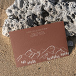 Terracotta Mountain Pine Tree Outdoor Wedding Envelope<br><div class="desc">Terracotta Mountain Pine Tree Minimalist Outdoor Wedding Invitation Envelope. Celebrate your special day with this elegant and beautiful wedding invitation design to beautify your special occasion. All the texts are pre-arranged for you to personalize easily and quickly with your own details.</div>