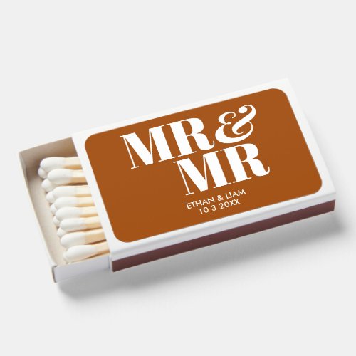 Terracotta Mr & Mr Personalized Wedding Matches Terracotta Mr & Mr Personalized Wedding Matches